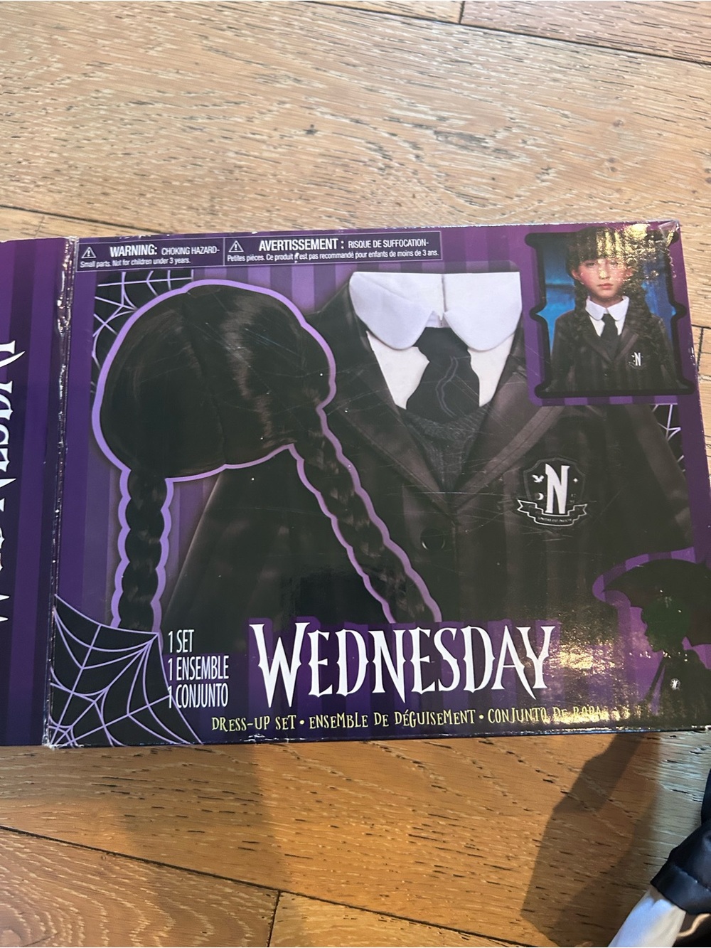Wednesday Kids Black Dress-Up Costume Set